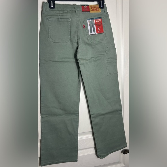 Levi's - Girl's Wide Leg Denim Jeans - Green, Size 14 - Picture 3 of 5